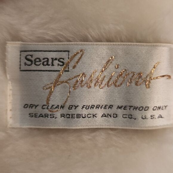 Vintage Sears Chic Faux Fur Coat with Black Accents - Picture 10 of 12